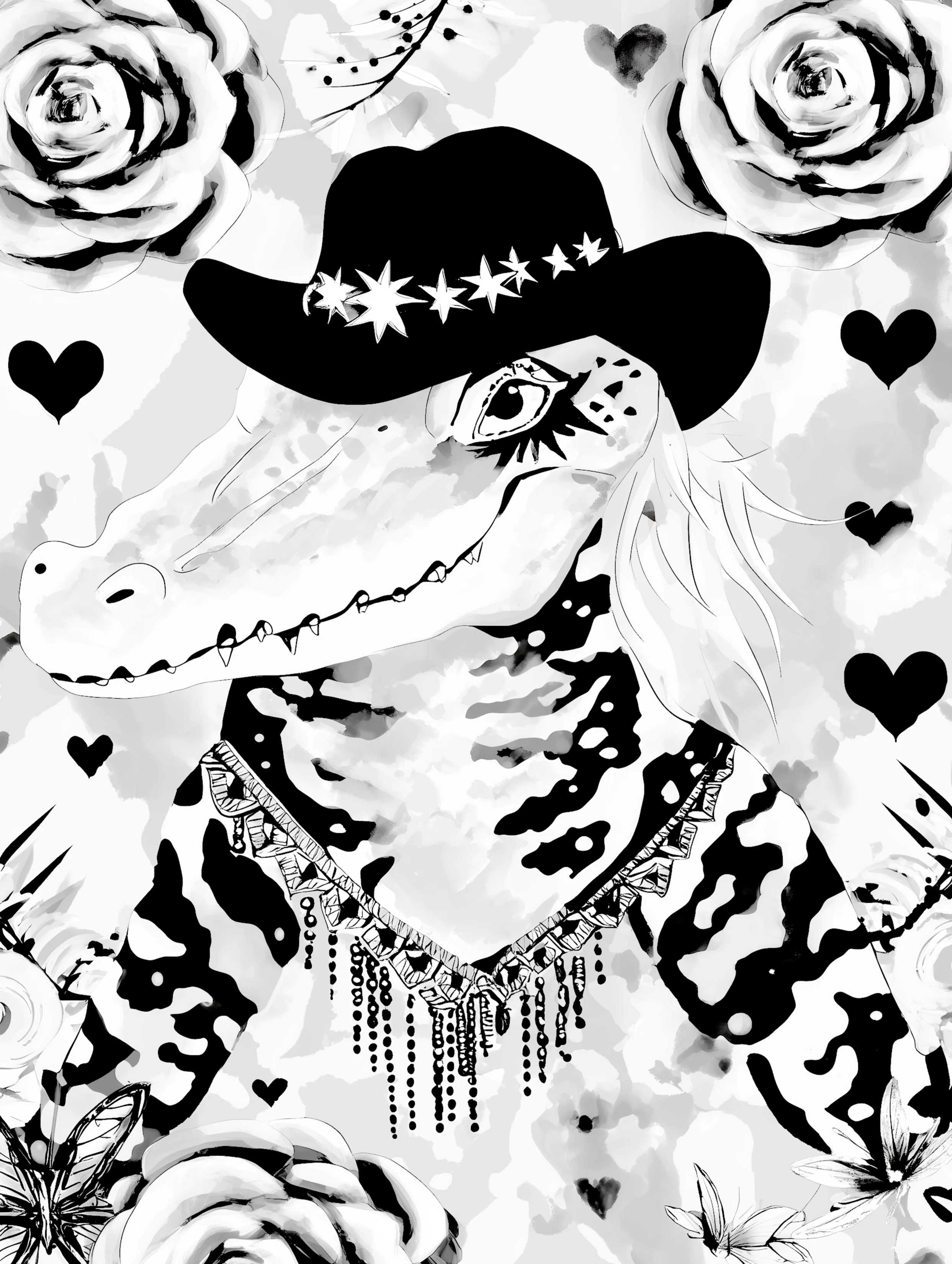 Free printable crocodile coloring pages for adults featuring western crocodile